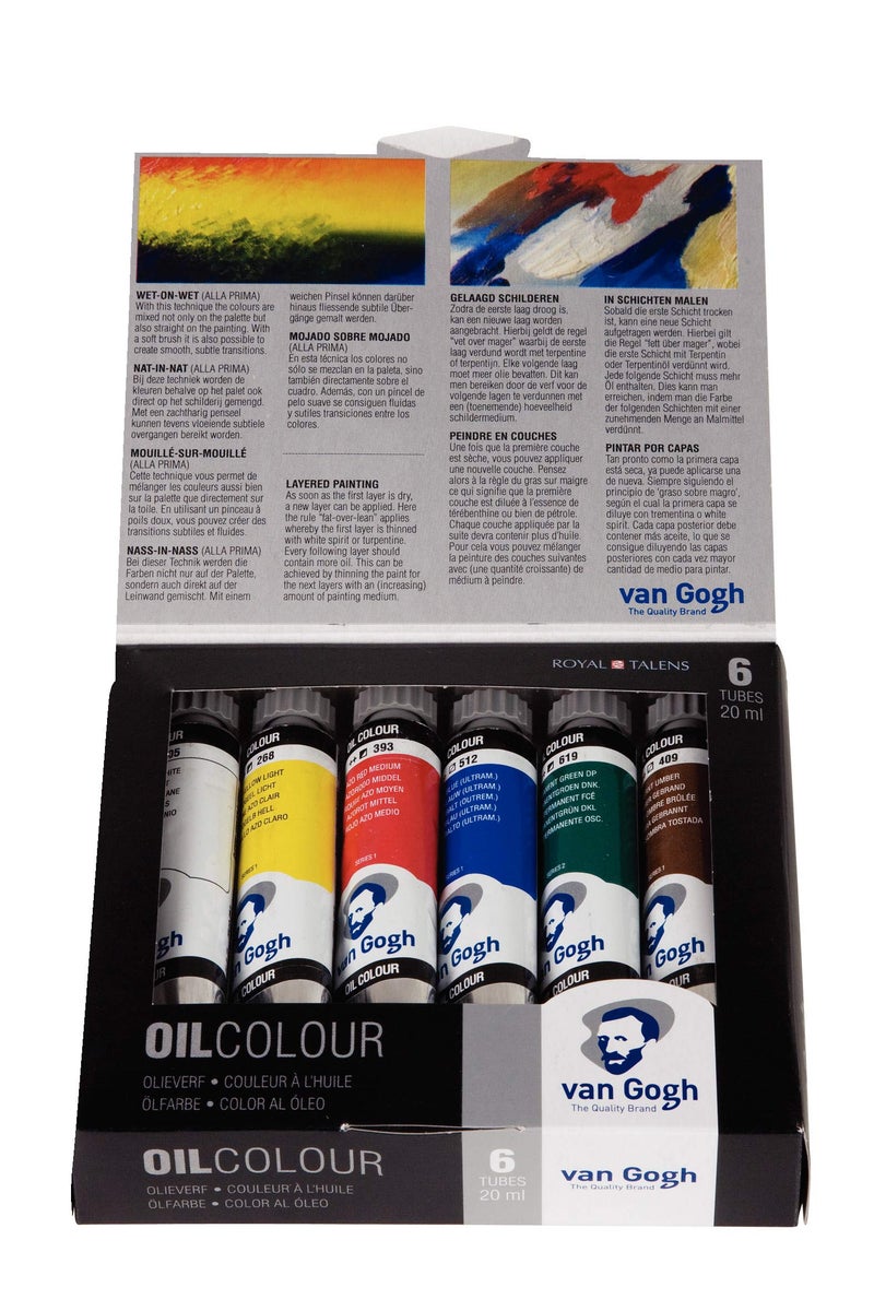 Van Gogh Oil Color Paint, 6x20ml Tubes, Starter Set - Image 3